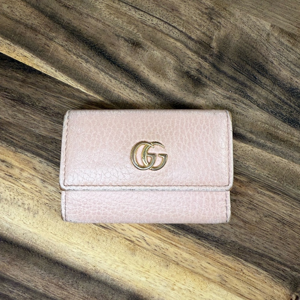GUCCI Pink Leather Key Case